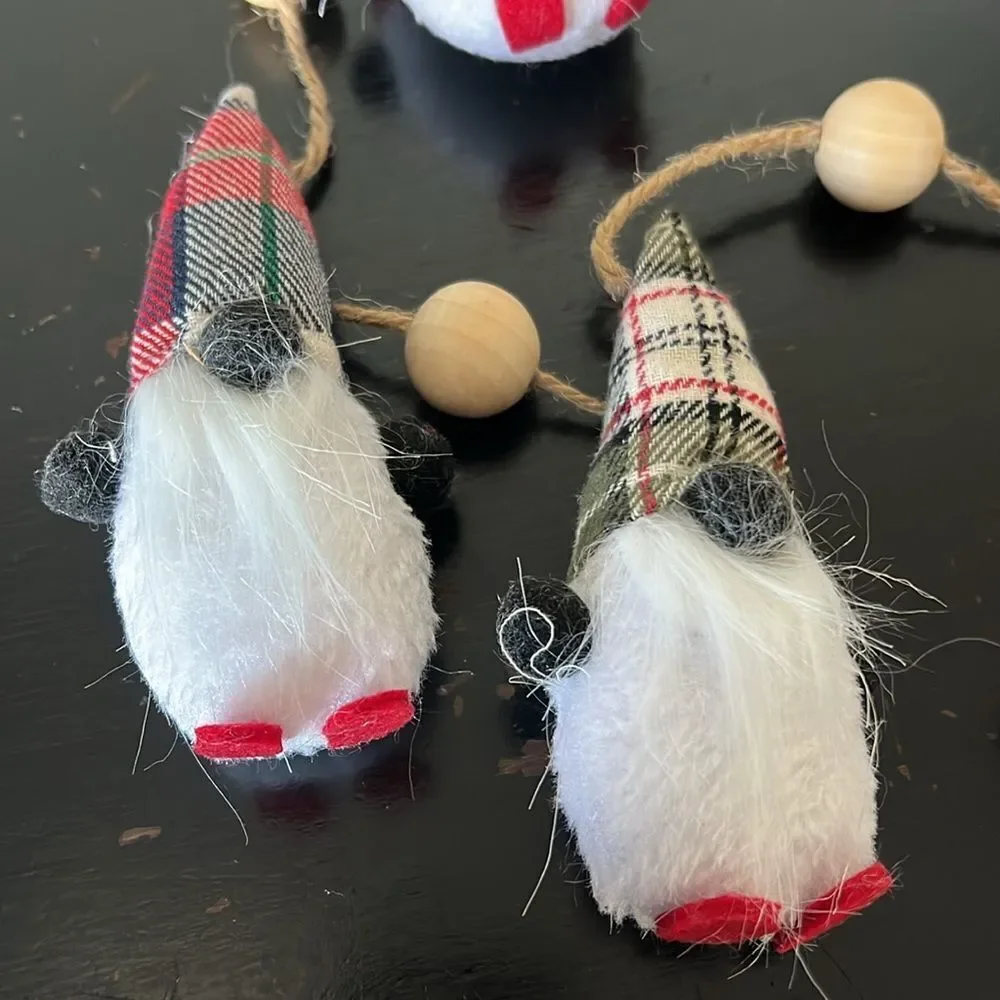 Pottery Barn Gnome w/ Flannel Hat Garland